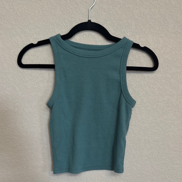 Hollister Tops - Hollister Ribbed Tank Top – Sage Green